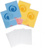 Pachet 5 caiete + coperti A4, dictando, Rainbow, diverse culori, Herlitz